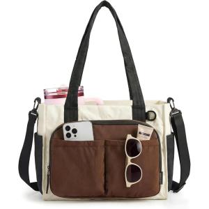 image:imageBAGSMART Tote Bag for Women Work Puffy Travel Tote Handbag Gift for Teacher amp Nurse  Medium13 laptop w 30oz cup holder Large156 laptop w 40oz cup holder For campus work mothers day giftsBmocha Brown