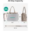 image:imageBAGAMSRT Crush Bow Tote Bag for Women Large Work Tote with 40oz Tumbler Puffer Travel Tote Bag for Work Yoga Gym  For Mom Diaper Large Capacity Everyday Bag Mothers day giftsCandy Pink