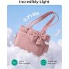 image:imageBAGAMSRT Crush Bow Tote Bag for Women Large Work Tote with 40oz Tumbler Puffer Travel Tote Bag for Work Yoga Gym  For Mom Diaper Large Capacity Everyday Bag Mothers day giftsPower Black
