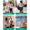 image:imageBAGAMSRT Crush Bow Tote Bag for Women Large Work Tote with 40oz Tumbler Puffer Travel Tote Bag for Work Yoga Gym  For Mom Diaper Large Capacity Everyday Bag Mothers day giftsJet Black