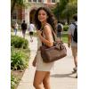 image:imageBAGAMSRT Crush Bow Tote Bag for Women Large Work Tote with 40oz Tumbler Puffer Travel Tote Bag for Work Yoga Gym  For Mom Diaper Large Capacity Everyday Bag Mothers day giftsDark Brown