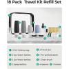image:imageBAGSMART 18 Pack TSA Approved Travel Bottles for Toiletries Leak Proof Silicone Travel Size Containers Bottles for Shampoo MacaronEarth Tone
