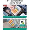 image:imageBAGSMART 18 Pack TSA Approved Travel Bottles for Toiletries Leak Proof Silicone Travel Size Containers Bottles for Shampoo MacaronMacaron