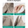 image:imageBAGSMART Beach Bags for Women Beach Tote Bag Beach Bag with Zipper Travel Tote Bag for Women Sandproof Swim Pool Bag  Packable Beach Bag Beach Essentials for Travel Gym 125L Medium Tote Lightweight WaterresistantNavy Stripes