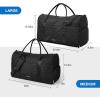 image:imageBAGSMART Black 40L Travel Duffle Bag with Shoes Compartment Carry On Weekender Overnight Bag for Men Women