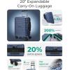 image:imageBAGSMART Carry On Luggage 19 L x14 W x9 H Airline Approved with Spinner Wheels Lightweight 20 Inch Luggage with TSA Lock Expandable Hard Shell Carry On Suitcases for Men Women Royal BlueDark Blue