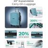 image:imageBAGSMART Carry On Luggage 19 L x14 W x9 H Airline Approved with Spinner Wheels Lightweight 20 Inch Luggage with TSA Lock Expandable Hard Shell Carry On Suitcases for Men Women Royal BlueTeal Blue