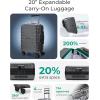 image:imageBAGSMART Carry On Luggage 19 L x14 W x9 H Airline Approved with Spinner Wheels Lightweight 20 Inch Luggage with TSA Lock Expandable Hard Shell Carry On Suitcases for Men Women Royal BlueGray
