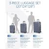 image:imageBAGSMART Carry On Luggage 22x14x9 Airline Approved PC Hardside Suitcase 20 Inch Carryon with Spinner Wheels Travel Luggage Lightweight Rolling Suitcases for Men Women Purple04 Charcoal Grey