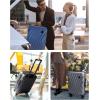 image:imageBAGSMART Carry On Luggage 22x14x9 Airline Approved PC Hardside Suitcase 20 Inch Carryon with Spinner Wheels Travel Luggage Lightweight Rolling Suitcases for Men Women Purple04 Charcoal Grey