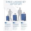 image:imageBAGSMART Carry On Luggage 22x14x9 Airline Approved PC Hardside Suitcase 20 Inch Carryon with Spinner Wheels Travel Luggage Lightweight Rolling Suitcases for Men Women Purple03 Navy Blue
