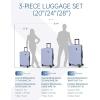 image:imageBAGSMART Carry On Luggage 22x14x9 Airline Approved PC Hardside Suitcase 20 Inch Carryon with Spinner Wheels Travel Luggage Lightweight Rolling Suitcases for Men Women Purple01 Lilac Purple
