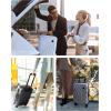image:imageBAGSMART Carry On Luggage 22x14x9 Airline Approved PC Hardside Suitcase 20 Inch Carryon with Spinner Wheels Travel Luggage Lightweight Rolling Suitcases for Men Women Purple01 Lilac Purple