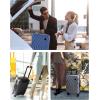 image:imageBAGSMART Carry On Luggage 22x14x9 Airline Approved PC Hardside Suitcase 20 Inch Carryon with Spinner Wheels Travel Luggage Lightweight Rolling Suitcases for Men Women Purple03 Navy Blue