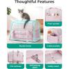 image:imageBAGSMART Cat Carrier SoftSided Pet Carrier for Small Medium Cats Dogs Puppy Quilted Collapsible Puffy Travel Bag Up to 20 Lbs PinkLBrown