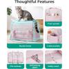 image:imageBAGSMART Cat Carrier SoftSided Pet Carrier for Small Medium Cats Dogs Puppy Quilted Collapsible Puffy Travel Bag Up to 20 Lbs PinkMBaby Pink