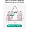 image:imageBAGSMART Cat Carrier SoftSided Pet Carrier for Small Medium Cats Dogs Puppy Quilted Collapsible Puffy Travel Bag Up to 20 Lbs PinkMDark Grey