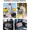 image:imageBAGSMART Cat Carrier SoftSided Pet Carrier for Small Medium Cats Dogs Puppy Quilted Collapsible Puffy Travel Bag Up to 20 Lbs PinkMDark Grey