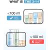 image:imageBAGSMART Clear Toiletry Bag TSA Approved Travel Toiletry Bag Carry On Travel Accessories Bag Airport Airline Quart Size Bags waterresistant Makeup Bag for WomenBasic Black