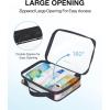 image:imageBAGSMART Clear Toiletry Bag TSA Approved Travel Toiletry Bag Carry On Travel Accessories Bag Airport Airline Quart Size Bags waterresistant Makeup Bag for WomenBlackwith handle180 open