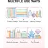 image:imageBAGSMART Clear Toiletry Bag TSA Approved Travel Toiletry Bag Carry On Travel Accessories Bag Airport Airline Quart Size Bags waterresistant Makeup Bag for WomenAngelic Pink