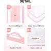 image:imageBAGSMART Clear Toiletry Bag TSA Approved Travel Toiletry Bag Carry On Travel Accessories Bag Airport Airline Quart Size Bags waterresistant Makeup Bag for WomenClear Pinkwith handle180 open