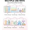 image:imageBAGSMART Clear Toiletry Bag TSA Approved Travel Toiletry Bag Carry On Travel Accessories Bag Airport Airline Quart Size Bags waterresistant Makeup Bag for WomenClear Pinkwith handle180 open
