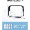 image:imageBAGSMART Clear Toiletry Bag TSA Approved Travel Toiletry Bag Carry On Travel Accessories Bag Airport Airline Quart Size Bags waterresistant Makeup Bag for WomenActive Black