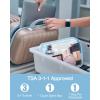 image:imageBAGSMART Clear Toiletry Bag TSA Approved Travel Toiletry Bag Carry On Travel Accessories Bag Airport Airline Quart Size Bags waterresistant Makeup Bag for WomenDistinct Blue