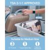 image:imageBAGSMART Clear Toiletry Bag TSA Approved Travel Toiletry Bag Carry On Travel Accessories Bag Airport Airline Quart Size Bags waterresistant Makeup Bag for WomenBlack