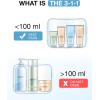 image:imageBAGSMART Clear Toiletry Bag TSA Approved Travel Toiletry Bag Carry On Travel Accessories Bag Airport Airline Quart Size Bags waterresistant Makeup Bag for WomenCerulean Blue
