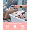image:imageBAGSMART Clear Toiletry Bag TSA Approved Travel Toiletry Bag Carry On Travel Accessories Bag Airport Airline Quart Size Bags waterresistant Makeup Bag for WomenCreamy Nude Pink