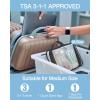image:imageBAGSMART Clear Toiletry Bag TSA Approved Travel Toiletry Bag Carry On Travel Accessories Bag Airport Airline Quart Size Bags waterresistant Makeup Bag for WomenBlackwith handle180 open