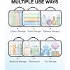 image:imageBAGSMART Clear Toiletry Bag TSA Approved Travel Toiletry Bag Carry On Travel Accessories Bag Airport Airline Quart Size Bags waterresistant Makeup Bag for WomenBasic Blackwith handle180 open