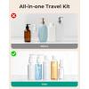 image:imageBAGSMART Clear Toiletry Bag TSA Approved Travel Toiletry Bag Carry On Travel Accessories Bag Airport Airline Quart Size Bags waterresistant Makeup Bag for WomenPure Black