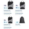 image:imageBAGSMART Compression Packing Cubes  6 Set Travel Packing Cubes for Suitcases Compression Suitcase Organizers with Shoe Bag03Black