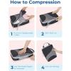 image:imageBAGSMART Compression Packing Cubes  6 Set Travel Packing Cubes for Suitcases Compression Suitcase Organizers with Shoe Bag03Black