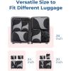 image:imageBAGSMART Compression Packing Cubes  6 Set Travel Packing Cubes for Suitcases Compression Suitcase Organizers with Shoe Bag03Black