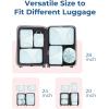 image:imageBAGSMART Compression Packing Cubes  6 Set Travel Packing Cubes for Suitcases Compression Suitcase Organizers with Shoe Bag03Light Blue