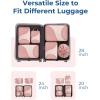 image:imageBAGSMART Compression Packing Cubes  6 Set Travel Packing Cubes for Suitcases Compression Suitcase Organizers with Shoe Bag04Brier Rose