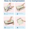 image:imageBAGSMART Compression Packing Cubes  6 Set Travel Packing Cubes for Suitcases Compression Suitcase Organizers with Shoe Bag05White Opal