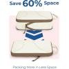 image:imageBAGSMART Compression Packing Cubes  6 Set Travel Packing Cubes for Suitcases Compression Suitcase Organizers with Shoe Bag05White Opal