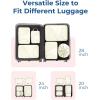 image:imageBAGSMART Compression Packing Cubes  6 Set Travel Packing Cubes for Suitcases Compression Suitcase Organizers with Shoe Bag05White Opal