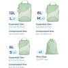 image:imageBAGSMART Compression Packing Cubes  6 Set Travel Packing Cubes for Suitcases Compression Suitcase Organizers with Shoe Bag07Kohlrabi Green
