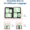 image:imageBAGSMART Compression Packing Cubes  6 Set Travel Packing Cubes for Suitcases Compression Suitcase Organizers with Shoe Bag07Kohlrabi Green
