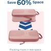 image:imageBAGSMART Compression Packing Cubes 6 Set Packing Cubes for Suitcases Lightweight Suitcases Organizers Bag Set amp Compression Travel Cubes Travel Essentials Packing Organizers02Baby Pink