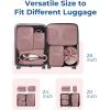 image:imageBAGSMART Compression Packing Cubes 6 Set Packing Cubes for Suitcases Lightweight Suitcases Organizers Bag Set amp Compression Travel Cubes Travel Essentials Packing Organizers01Dusty Pink