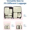 image:imageBAGSMART Compression Packing Cubes 6 Set Packing Cubes for Suitcases Lightweight Suitcases Organizers Bag Set amp Compression Travel Cubes Travel Essentials Packing Organizers02White Opal