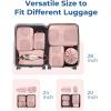 image:imageBAGSMART Compression Packing Cubes 6 Set Packing Cubes for Suitcases Lightweight Suitcases Organizers Bag Set amp Compression Travel Cubes Travel Essentials Packing Organizers02Baby Pink
