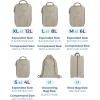 image:imageBAGSMART Compression Packing Cubes 6 Set Packing Cubes for Suitcases Lightweight Suitcases Organizers Bag Set amp Compression Travel Cubes Travel Essentials Packing Organizers05Camel